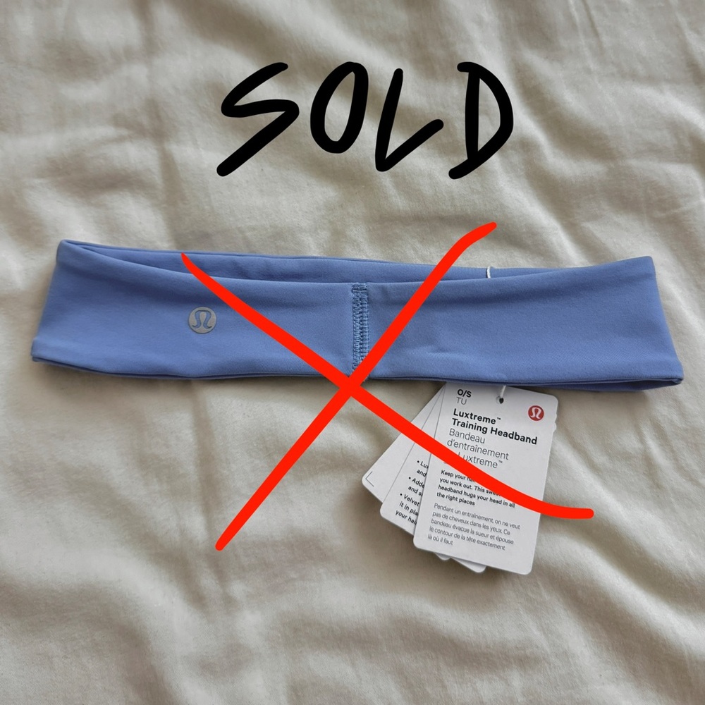 NWT Lululemon Luxtreme Training Headband - Blue Willow